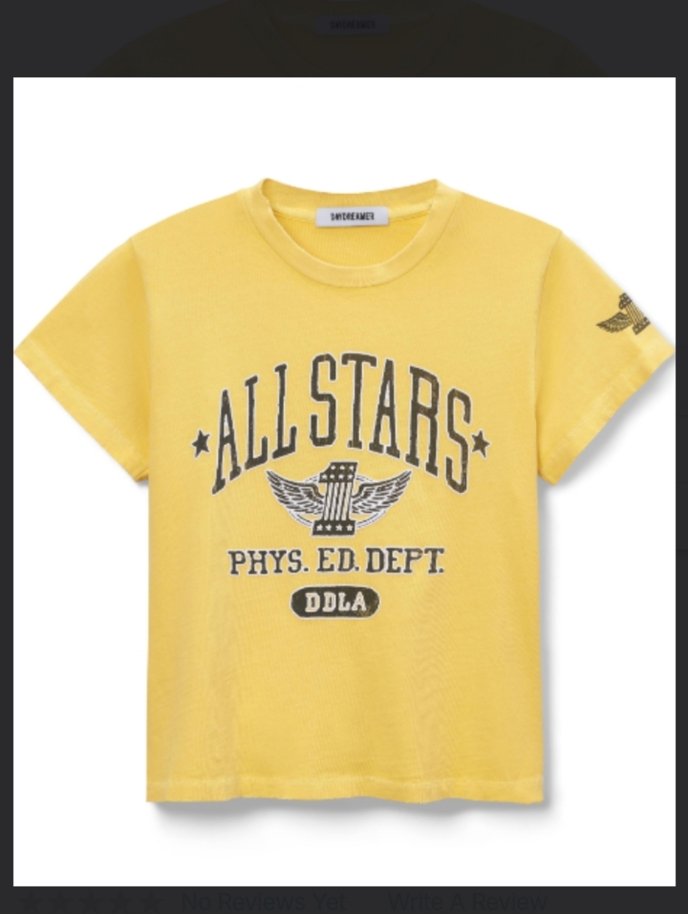 Daydreamer Pale Yellow Women's Size XS Short Sleeve Crew Tee New $76